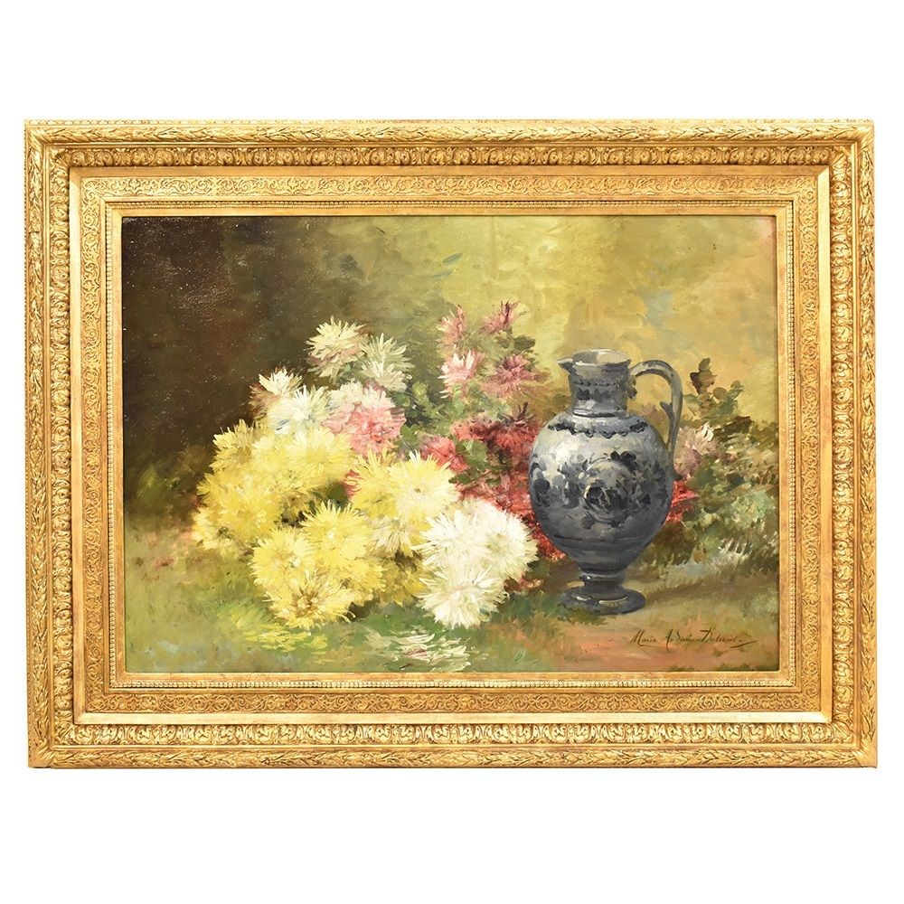 QF265 flower painting antique oil painting still life painting 19th century.jpg_1